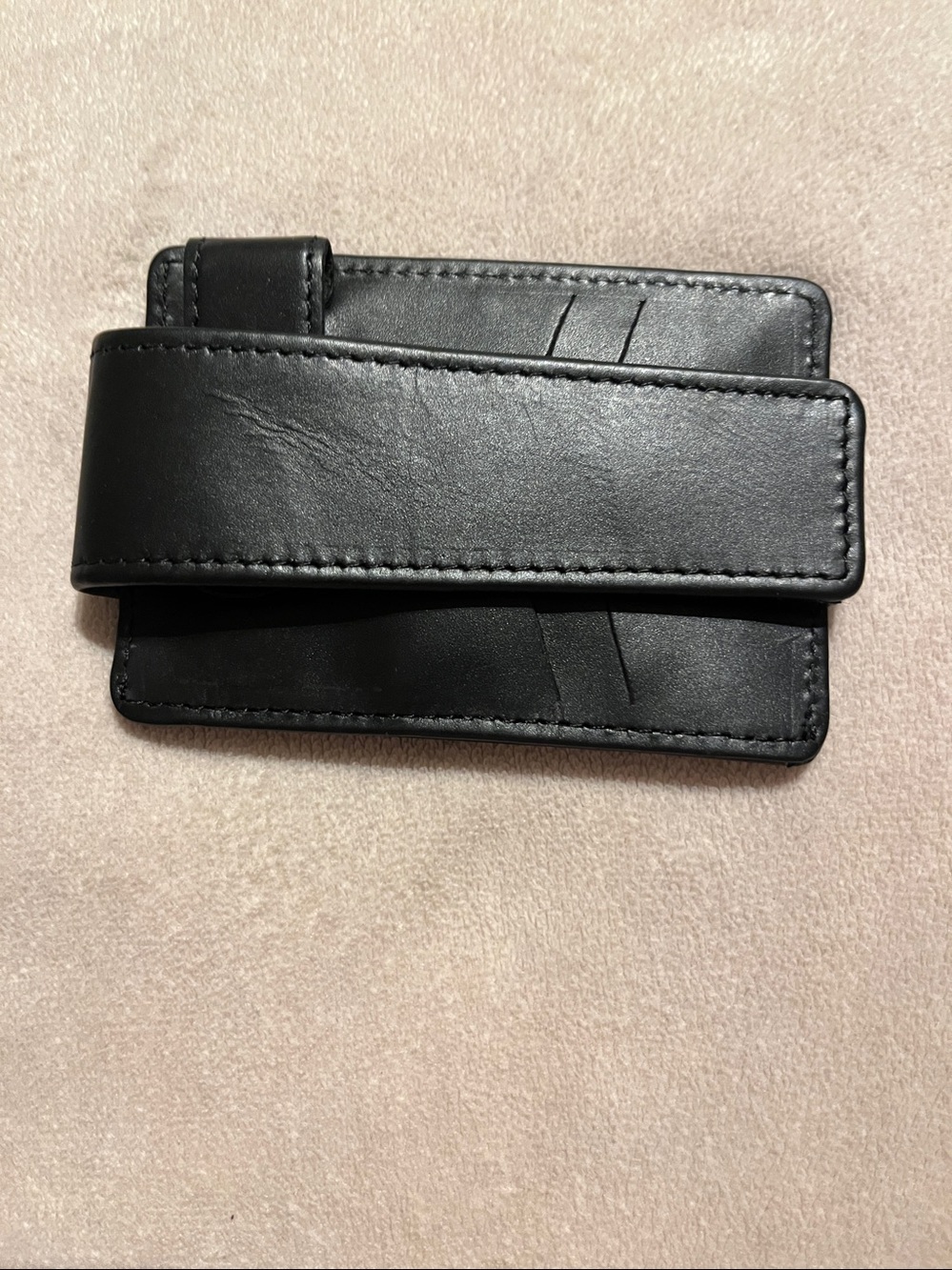 NWT DEEPPOCKET Black Leather Money-Clip Wallet - Picture 3 of 12